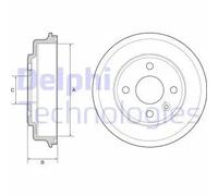 Delphi Tamburo freno BF554 per Chevrolet Aveo Hatchback / Tre volumi