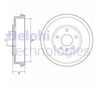 DELPHI BF556 Tamburo freno