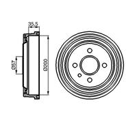 Tamburo freno BOSCH 0 986 477 021