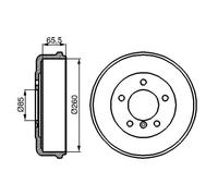 BOSCH 0 986 477 038 Tamburo freno