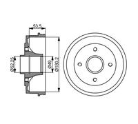 Tamburo freno BOSCH 0 986 477 061