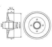 Tamburo freno BOSCH 0 986 477 211 per DACIA SANDERO 1.6 2008-2012