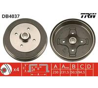 TRW DB4037 Tamburo freno