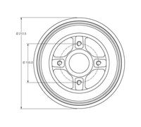 Tamburo freno DB4214MR TRW per RENAULT DACIA