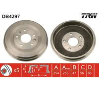 Tamburo freno DB4297 TRW per LAND ROVER FREELANDER I FREELANDER I Soft Top