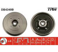 TRW Automotive AfterMarket DB4340B Tamburo del freno