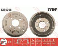 Tamburo freno DB4398 TRW per LANCIA FIAT FORD