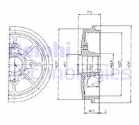 Tamburo freno DELPHI BF392