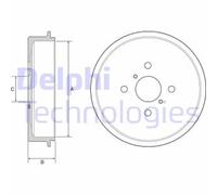Delphi Tamburo freno BF552 per Toyota e Daihatsu – Toyota Yaris (P9) 1 2005-2011