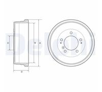 DELPHI BF628 Tamburo freno