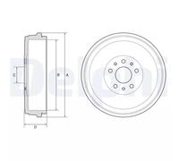 Tamburo freno DELPHI BF629