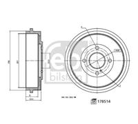 Tamburo freno FEBI BILSTEIN 178514