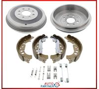 Tamburo Freno Freni Ganasce Freno Kit Molle Posteriore per Opel Corsa D 5 Porte