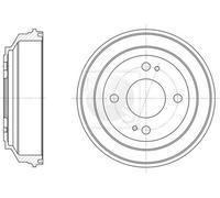 Tamburo freno PER Honda Civic III Hatchback 1.2 40 KW 54 CV