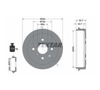 TEXTAR 94026500 Tamburo freno