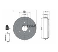 Tamburo freno TEXTAR 94035600