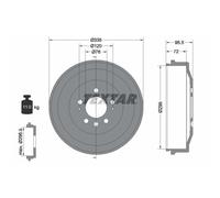 Tamburo freno TEXTAR 94043900