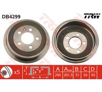 Tamburo freno TRW per Skoda, Seat, Vw