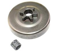 Tamburo frizione 3/8"-6T con cuscinetto ad aghi per McCulloch Mac 835S-AV 836S-AV 838 838S-AV 839-16 839-18 930 938 940 PRO MAC 3205 3205AV-14 3505 3805 Mac Cat Super. , SUPER 16, Motosega 18, SUPER