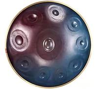 Tamburo Handpan 22 pollici 9 note /10 note Re minore Tamburo in acciaio Tamburo a mano Strumento a percussione con tamburo etereo con supporto per batteria, bacchette, borsa per batteria pe