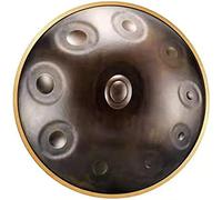 Tamburo Handpan 22 pollici 9 note /10 note Re minore Tamburo in acciaio Tamburo a mano Strumento a percussione con tamburo etereo con supporto per batteria, bacchette, borsa per batteria pe