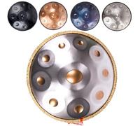 Tamburo Handpan 22 Pollici D Minore Kurd, Set Di Tamburi Handpan Con Borsa Morbida For Handpan, 2 Bacchette For Handpan, Supporto For Handpan, Strumento Handpan For Adulti, Tamburi In Acciaio A Mano(G