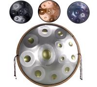 Tamburo Handpan 22 Pollici D Minore Kurd, Set Di Tamburi Handpan Con Borsa Morbida For Handpan, 2 Bacchette For Handpan, Supporto For Handpan, Strumento Handpan For Adulti, Tamburi In Acciaio A Mano(G
