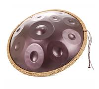 Tamburo Handpan, 22 Pollici Re Minore 9/10/12 Note 432/440 Hz Tamburo A Mano In Acciaio Per Adulti, Ideale Per La Guarigione Del Suono, Meditazione Personale, Yoga(Brown,12 Notes (432Hz))