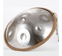 Tamburo Handpan, 22 Pollici Re Minore 9/10/12 Note 432/440 Hz Tamburo A Mano In Acciaio Per Adulti, Ideale Per La Guarigione Del Suono, Meditazione Personale, Yoga(Sunbird,9 Notes (440Hz))