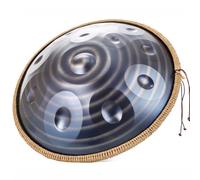 Tamburo Handpan, 22 Pollici Re Minore 9/10/12 Note 432/440 Hz Tamburo A Mano In Acciaio Per Adulti, Ideale Per La Guarigione Del Suono, Meditazione Personale, Yoga(Dark,12 Notes (440Hz))