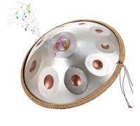 Tamburo Handpan 9/10/12 Note Acciaio Handpan 440hz/432hz Strumento Tamburo A Mano In Acciaio Handpan In Re Minore Percussioni Armoniche Per Il Suono Meditazione Personale Curativa(Goldeneye,10 Notes(4