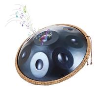 Tamburo Handpan 9/10/12 Note Acciaio Handpan 440hz/432hz Strumento Tamburo A Mano In Acciaio Handpan In Re Minore Percussioni Armoniche Per Il Suono Meditazione Personale Curativa(Blue,9 Notes(432Hz))