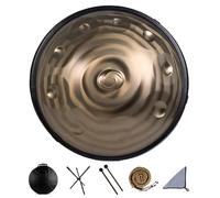 Tamburo Handpan Da 22" In Re Minore, Tamburo Pan In Acciaio Inossidabile per Adulti con Borsa per Il Trasporto, Strumento A Percussione In Metallo, Strumento con Borsa, Mazze, Supporto e Panno