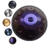 Tamburo Handpan da 22 pollici Re minore 9 note Tamburo in acciaio a mano 432Hz/440Hz Tamburo a mano per la guarigione del suono di familiari e amici