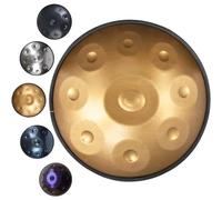 Tamburo Handpan da 22 pollici Re minore 9 note Tamburo in acciaio a mano 432Hz/440Hz Tamburo a mano per la guarigione del suono di familiari e amici