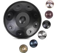 Tamburo Handpan In Acciaio, Strumento Di Percussione Hand Pan Drum A 440 Hz Per La Guarigione Del Suono, La Meditazione E Lo Yoga, Tamburo Da 56 Cm A 9/10/12 Note(Nero,12)