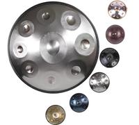 Tamburo Handpan In Acciaio, Strumento Di Percussione Hand Pan Drum A 440 Hz Per La Guarigione Del Suono, La Meditazione E Lo Yoga, Tamburo Da 56 Cm A 9/10/12 Note(Gray,10)