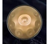 Tamburo Handpan in Re Minore 432Hz 9 Note Tamburo in Acciaio da 22 Pollici, Strumento a Tamburo Handpan con Borsa Morbida for Handpan, 1 Mazze for Handpan, Supporto for Handpan e Panno Antipolvere (Or