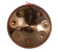 Tamburo Handpan, Set di tamburi in acciaio 22 pollici 440HZ/432HZ Strumenti a percussione handpan con borsa per il trasporto per adulti Prestazioni professionali (Gold 22Inch 9Notes)