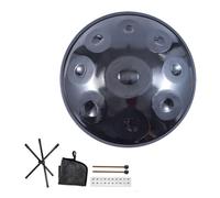 Tamburo Handpan, Tamburo Armonico Gold Handpan Con Bacchette, 22 Pollici In Re Minore, 432 Hz/440 Hz Tamburo A Lingua In Acciaio, Strumenti A Percussione Per Adulti E Principianti(E-440Hz,10Notes)