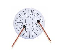 Tamburo impermeabile per pioggia, 6,5 x 7,28 x 3,35 cm, in acciaio, per bambini, strumento educativo musicale con suono pulito ed etereo per meditazione, educazione musicale, intrattenimento,