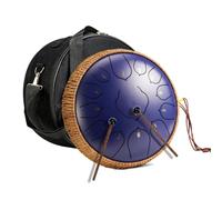 Tamburo in Acciaio a 13 Note in Do Maggiore da 12 Pollici | Tamburo handpan con borsetta, mazze, spartito inglese, plettri for la meditazione, lo yoga, la musicoterapia(Blue)