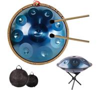 Tamburo in acciaio con 9 note, accordatura 432Hz per rilassamento e meditazione