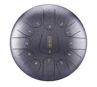 Tamburo In Acciaio Da 12,5 Pollici, Chiave Manuale A 13 Note, Set Di Strumenti Con Borsa Da Viaggio Imbottita, Libro, Grappoli, Per Meditazione Di Musicoterapia (Color : Silver)