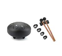 Tamburo in acciaio da 15,2 cm, 8 note, strumento a percussione con canzoni e 4 plettri per dita