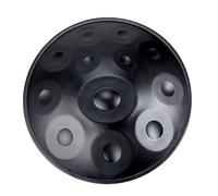 Tamburo in Acciaio da 58 cm 12 note 432Hz/440Hz re minore Tamburo Per Handpan in acciaio per adulti, suono curativo, Regalo dello strumento (Color : Nero, Size : 440Hz)