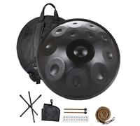 Tamburo In Acciaio Handpan, Handpan Drum In Re Curdo Minore, 9/10/12 Note, Strumento A Percussione Hand Pan Da 432 Hz Con Borsa Per Il Trasporto, 2 Bacchette(A,12 note)