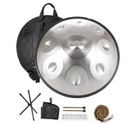 Tamburo In Acciaio Handpan, Handpan Drum In Re Curdo Minore, 9/10/12 Note, Strumento A Percussione Hand Pan Da 432 Hz Con Borsa Per Il Trasporto, 2 Bacchette(D,10 notes)