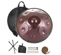 Tamburo In Acciaio Handpan, Handpan Drum In Re Curdo Minore, 9/10/12 Note, Strumento A Percussione Hand Pan Da 432 Hz Con Borsa Per Il Trasporto, 2 Bacchette(C,10 notes)