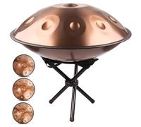 Tamburo In Acciaio Handpan Strumento Musicale - Handpan Drum Da 22 Pollici, 432 Hz/440 Hz, 9/10/12 Note Tamburo Armonico Gold Handpan Per Terapia Sonora, Meditazione E Yoga(GOLD-12 NOTES,432Hz)